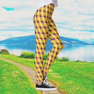 60s Retro Patterned Leggings