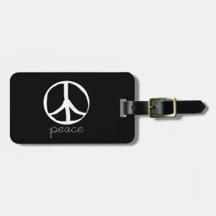 60s Retro Peace Sign Luggage Tag