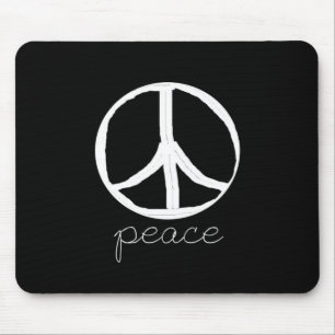 60s Retro Peace Sign Mouse Mat