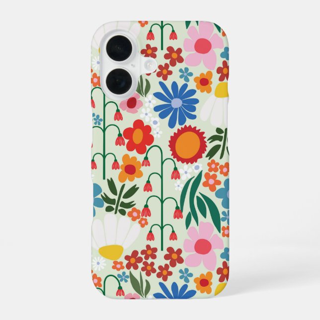 60s Retro Summer iPhone 16 Case (Back)