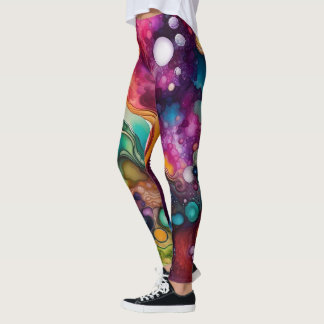 60s Retro Tye Die 70s Hippy Leggings