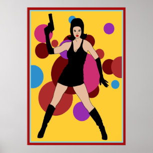 60s Spy Girl Poster