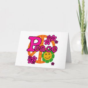 60s Style Peace Card