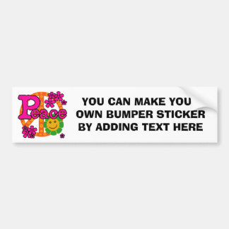 60s Style Peace T-shirts and Gifts Bumper Sticker