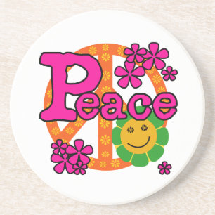 60s Style Peace T-shirts and Gifts Coaster