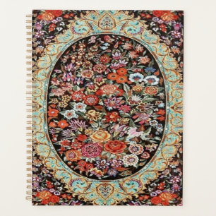 60s Vintage Persian Turkish Floral Flower Pattern Planner