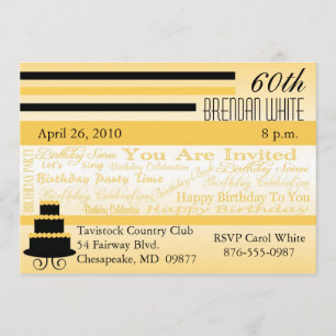 60th - 69th Birthday Invitations-Enter Your Age Invitation