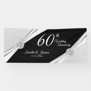 60th / 75th Diamond Glitter Anniversary Banner