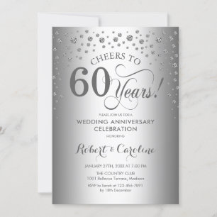 60th Anniversary Celebration - Silver Invitation