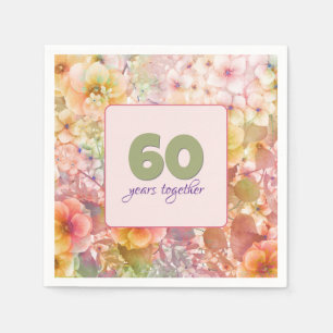 60th Anniversary Cosmos Floral Garden   Napkin