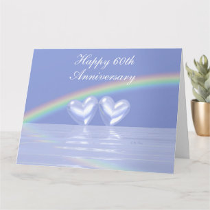 60th Anniversary Diamond Hearts Card