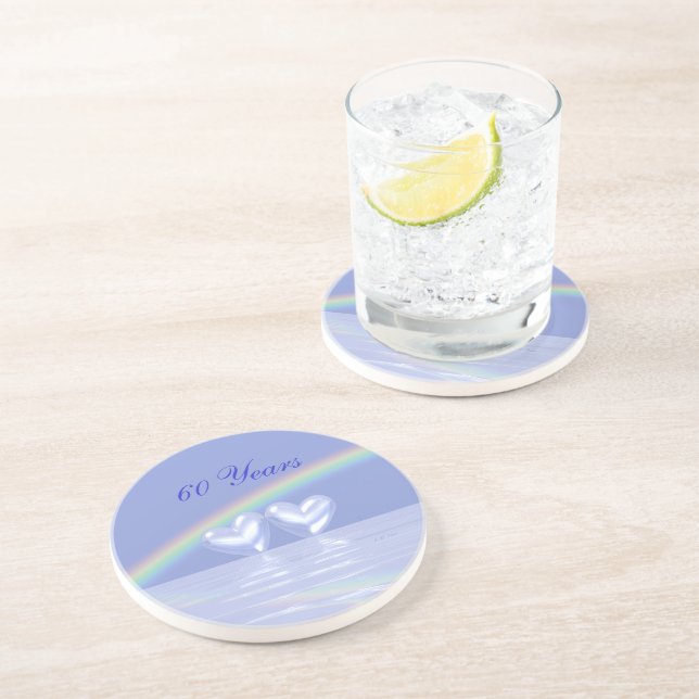 60th Anniversary Diamond Hearts Coaster (Side)