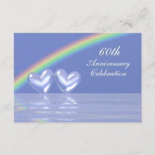 60th Anniversary Diamond Hearts Invitation