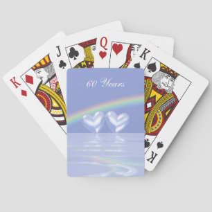 60th Anniversary Diamond Hearts Playing Cards