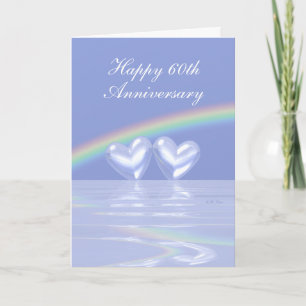 60th Anniversary Diamond Hearts (Tall) Card
