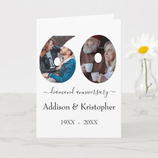 60th Anniversary Diamond Love Photo Template (Small Plant)