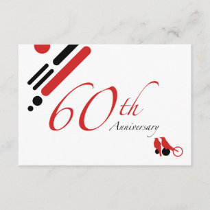 60th Anniversary (mod birds) Invitation