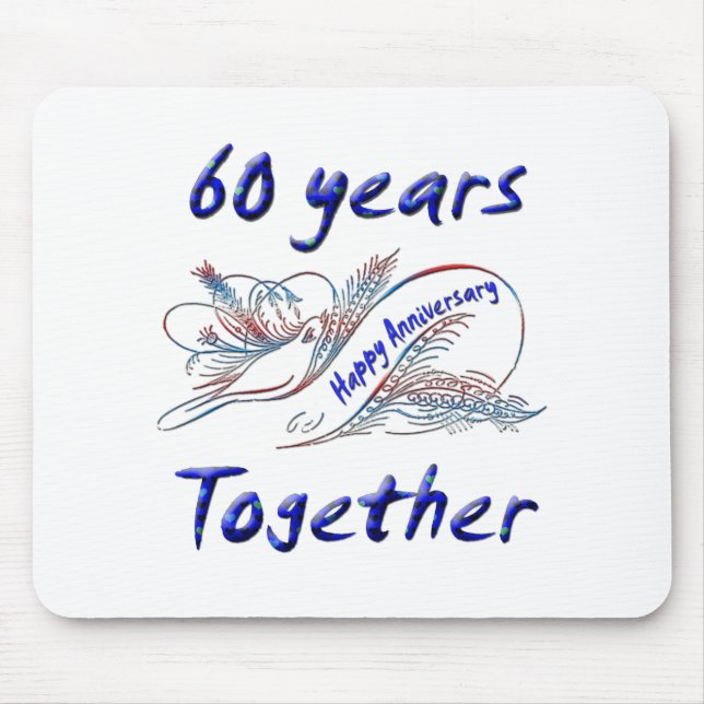 60th. Anniversary Mouse Mat (Front)