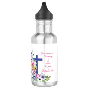 60th Anniversary, Nun, Religious Life Cross 532 Ml Water Bottle