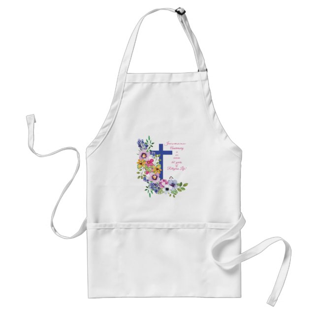 60th Anniversary, Nun, Religious Life Cross Standard Apron (Front)