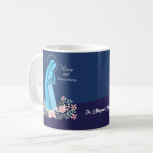 60th Anniversary of Religious Life Nun Pink Flower Coffee Mug