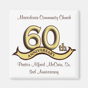 60th Anniversary Party Favours Magnet