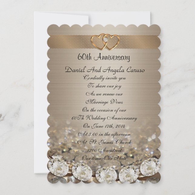 60th Anniversary Party Invitation (Front)