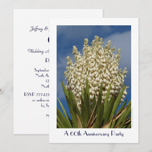 60th Anniversary Party Invitation Flowering Yucca