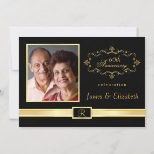 60th Anniversary Party Invitations - with Photo