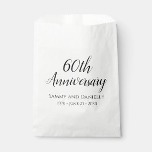 60th Anniversary Party Personalised Treat Bags
