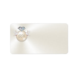 60th Anniversary Personalised Address Labels