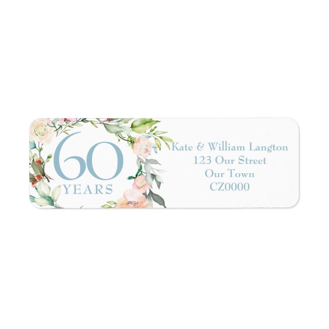60th Anniversary Summer Roses Garland Address (Front)