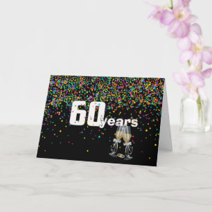 60th anniversary toast in confetti card