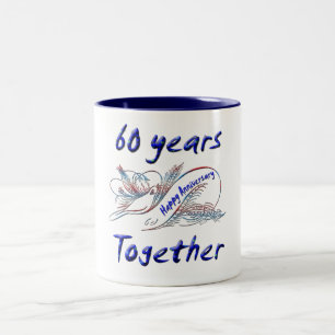 60th. Anniversary Two-Tone Coffee Mug