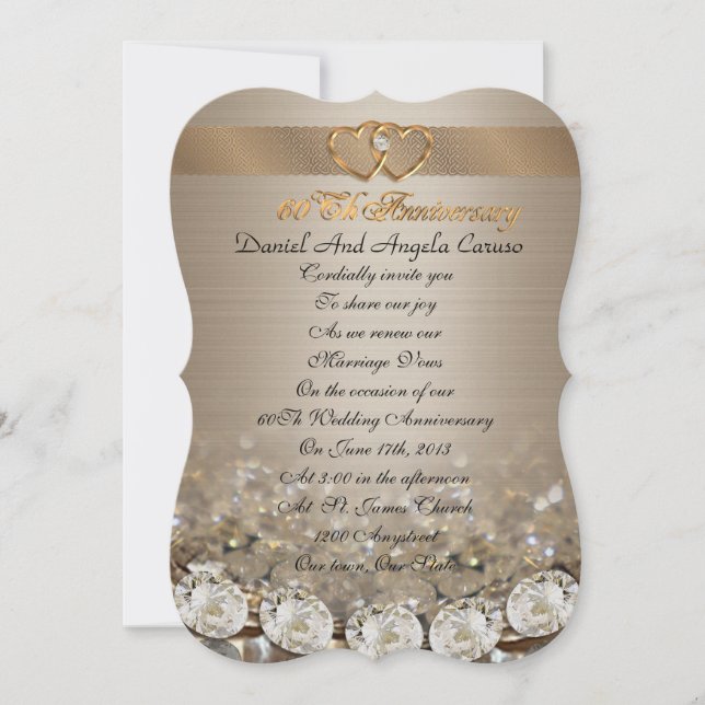 60th Anniversary vow renewal Invitation (Front)