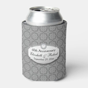 60th Anniversary Wedding Anniversary Diamond Z01 Can Cooler