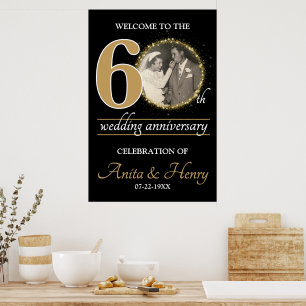 60th Anniversary Welcome sign or any 0 anniversary