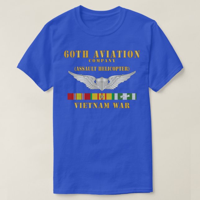 60th Aviation Company Assault Helicopter w Aviator T-Shirt (Design Front)