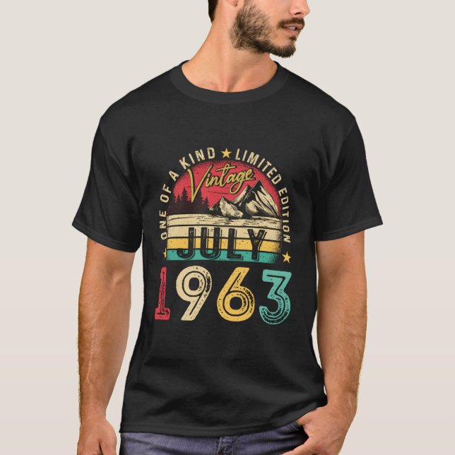 60Th Bday 60 July 1963 T-Shirt (Front)