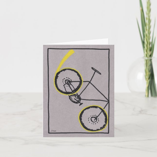 60th bike cyclist birthday  card (Front)