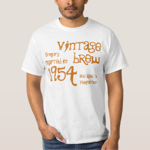 60th Birthday 1954 Vintage Brew White Gold v06 T-Shirt