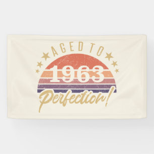 60th Birthday 1963 Aged To Perfection Banner