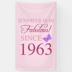 60th Birthday 1963 For Women Banner