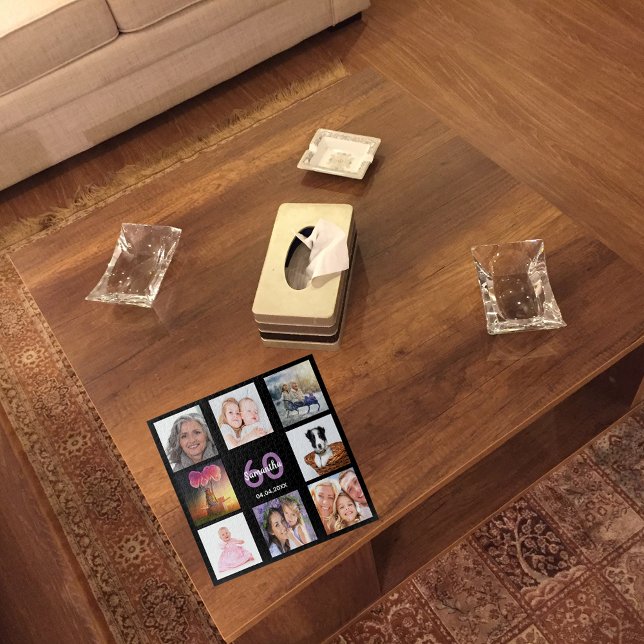 60th birthday 60 photo collage black woman jigsaw puzzle (Creator Uploaded)