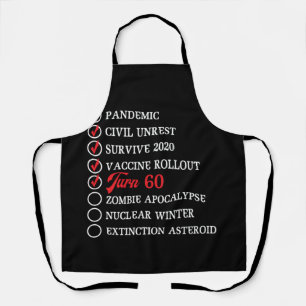 60th Birthday 60 Years 1962 2022 Quarantine Apron