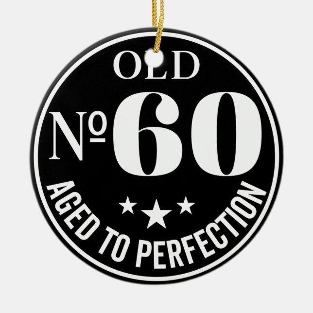 60th Birthday 60 Years Anniversary Quotes Square Ceramic Tree Decoration (Front)