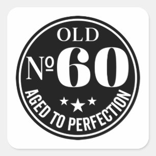 60th Birthday 60 Years Anniversary Quotes Square Sticker