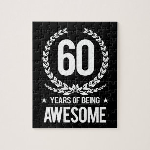 60th Birthday (60 Years Of Being Awesome) Jigsaw Puzzle