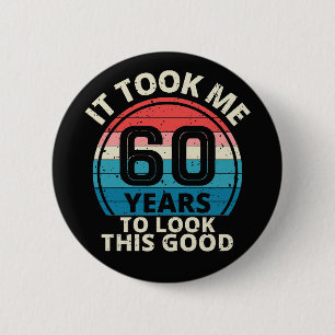 60th Birthday 6 Cm Round Badge