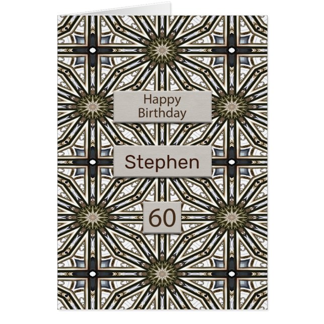 60th Birthday Abstract Mandala Design (Front)